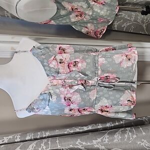 Express Ruffle Button-Up Peplum Cami